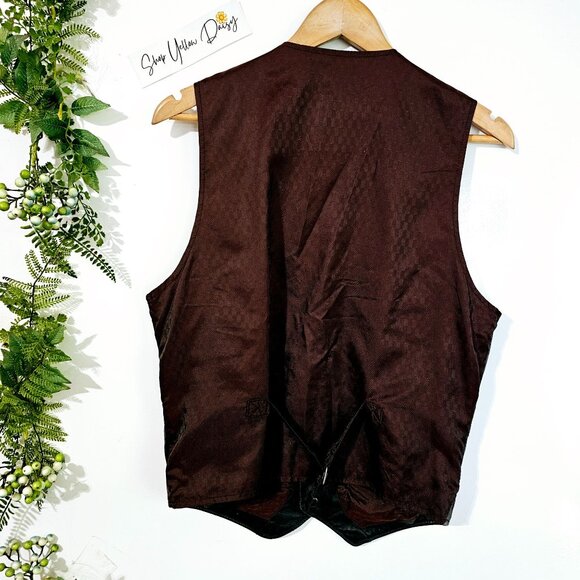 Vintage 80s‎ Pelle Studio Wilsons Leather Vest Black Button-Up Sz M~V5.10 - Picture 4 of 5